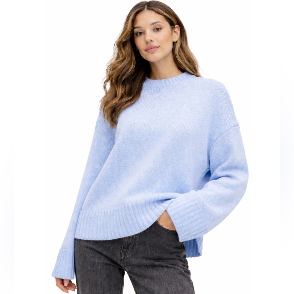 NWT Philosophy Soft Blue Crew Neck Sweater